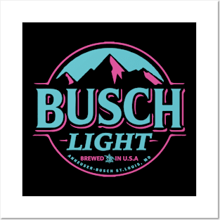 Blue and Pink Busch Light Funny Posters and Art